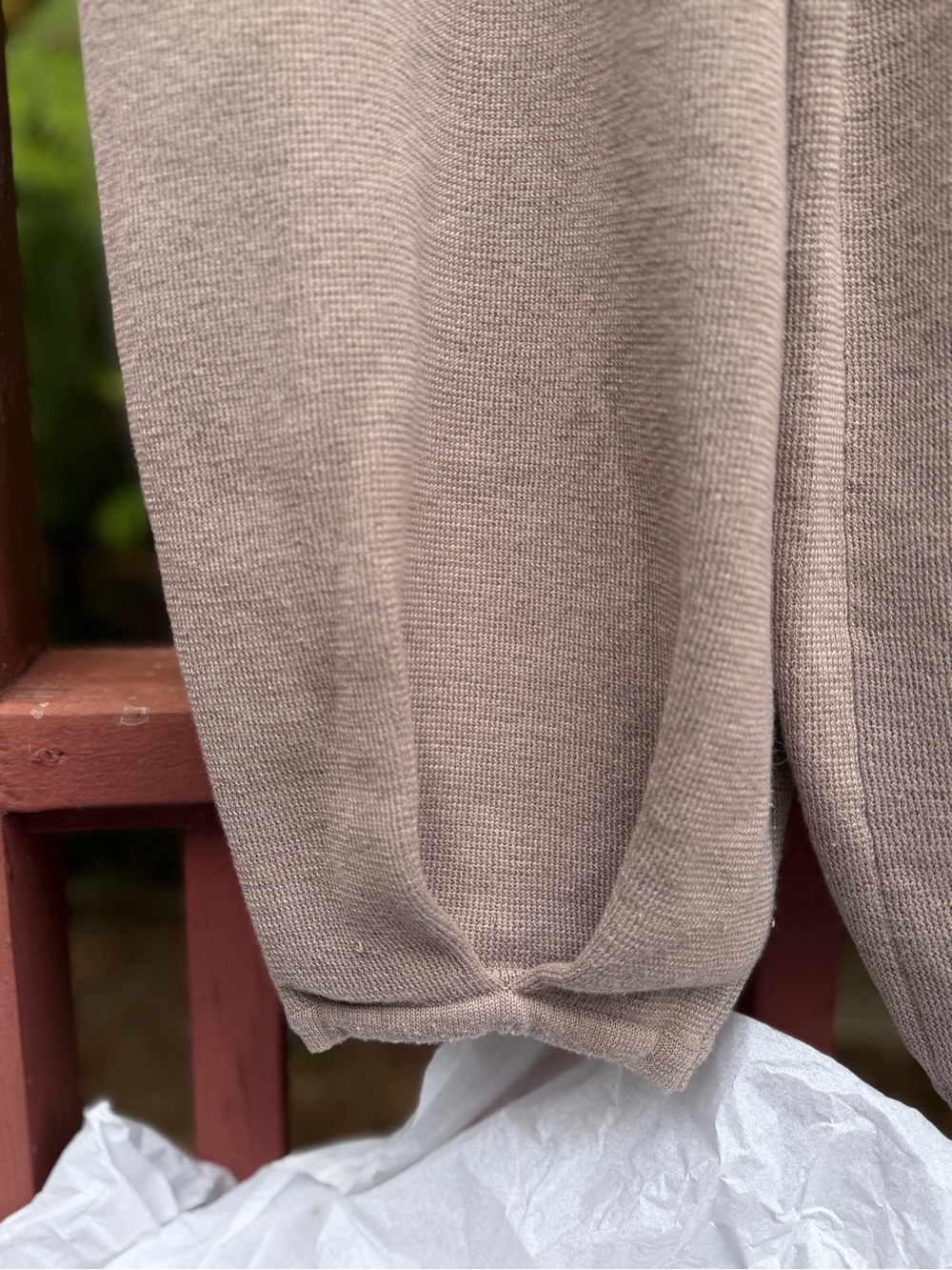 Free People FP Beach Freya Knit Balloon Pants Linen Blend Slouchy Lounge Mauve M - Picture 5 of 12